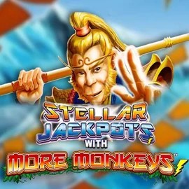 Stellar Jackpots with More Monkeys logo by Lightning Box Game at Fugu Casino